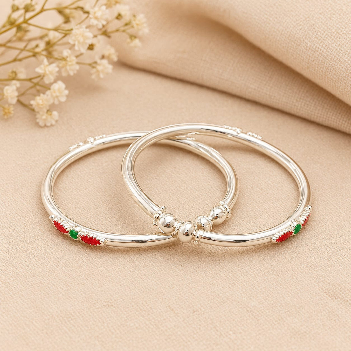 SILVER BABY BANGLE