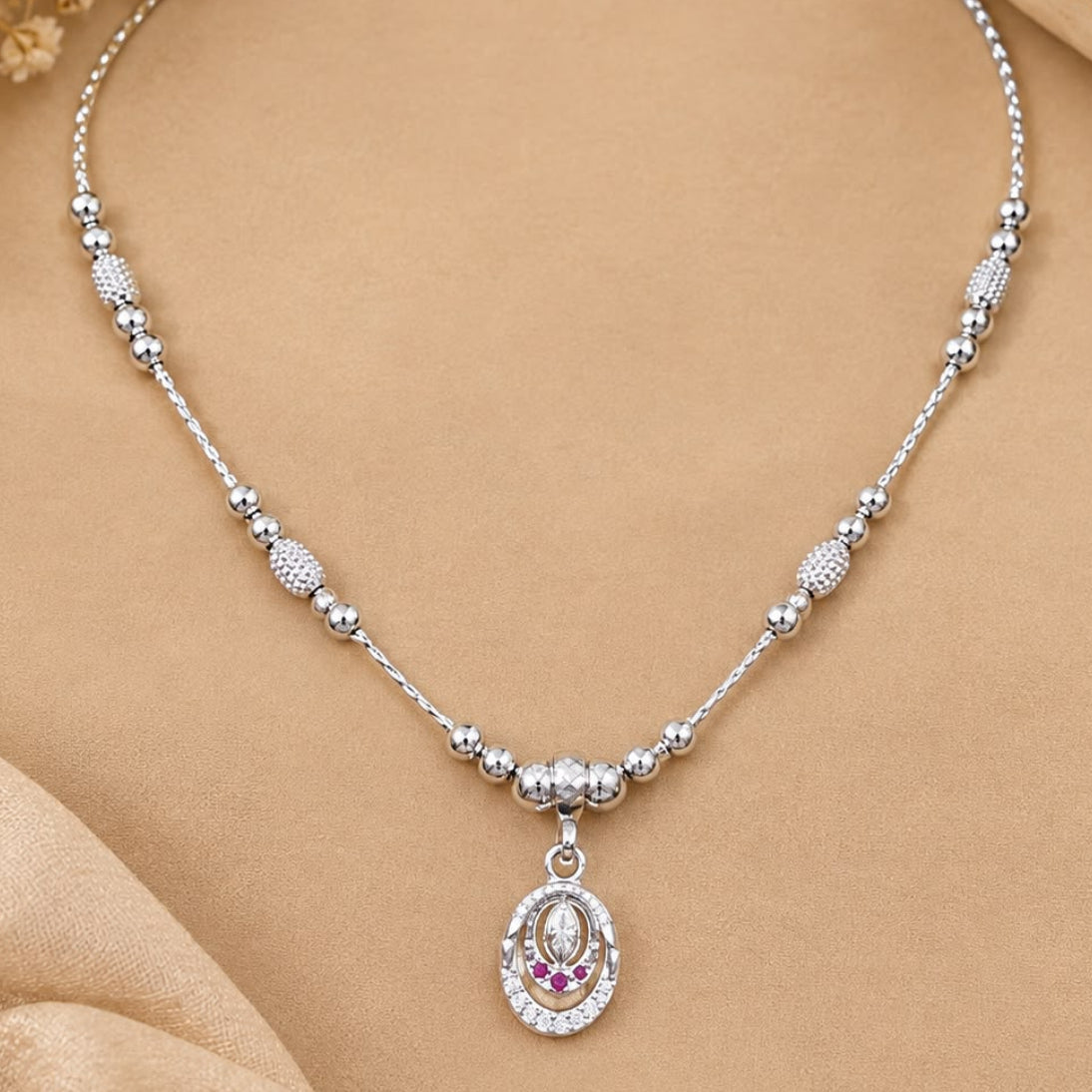SILVER CHAIN PENDANT FOR GIRLS