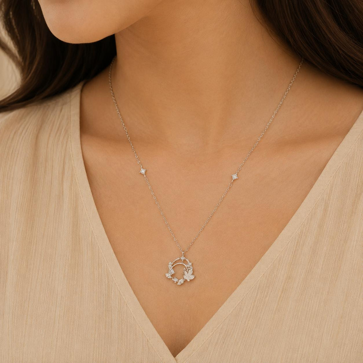 SILVER 92.5 CHAIN PENDANT FOR GIRLS