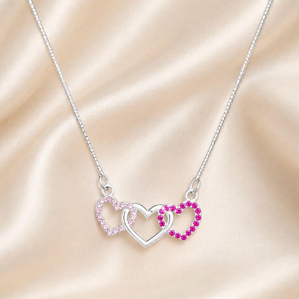 HEART SHAPE SILVER CHAIN PENDAT