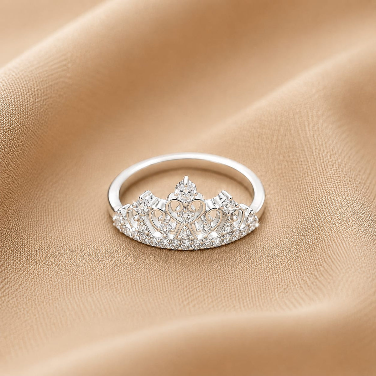 CROWN DESIGN SILVER 92.5 RING