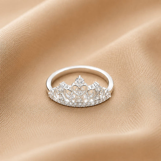 CROWN DESIGN SILVER 92.5 RING