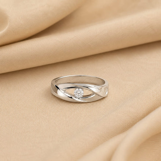 SINGLE STONE SILVER 92.5 RING