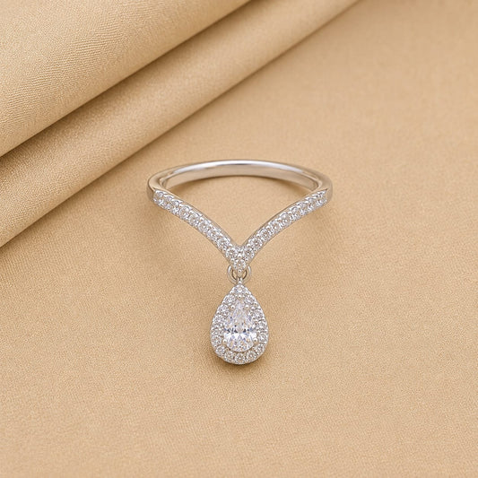DROP STYLE SILVER 92.5 GIRLS RING