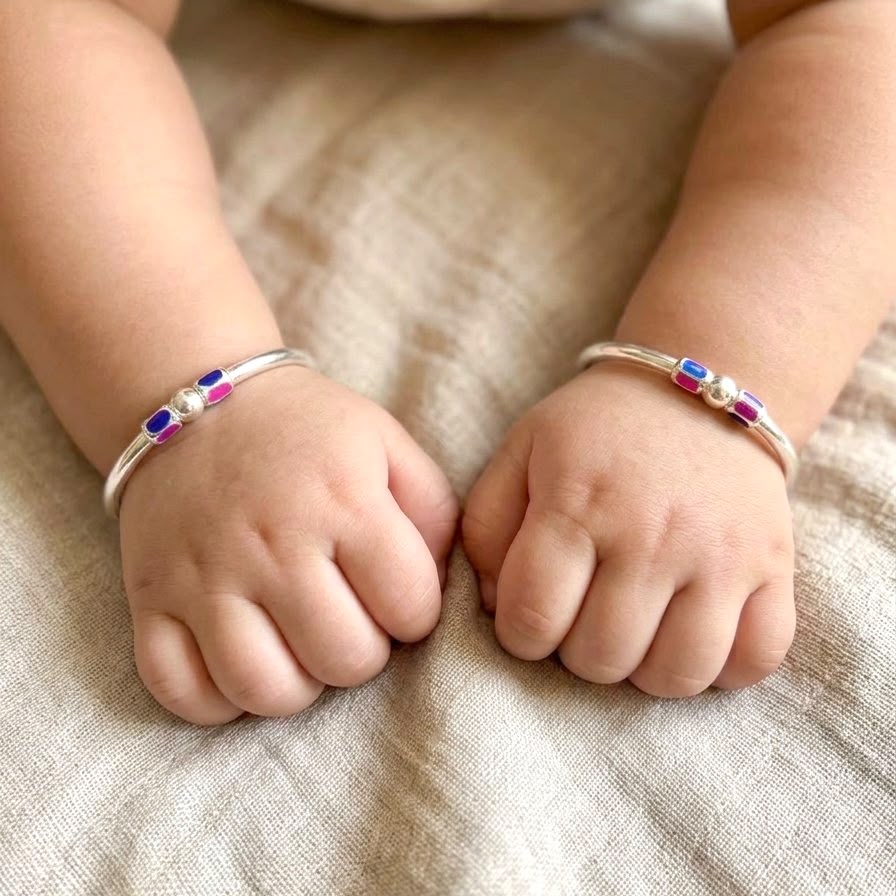SILVER BABY BANGLE