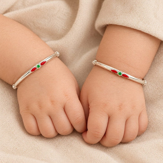 SILVER BABY BANGLE