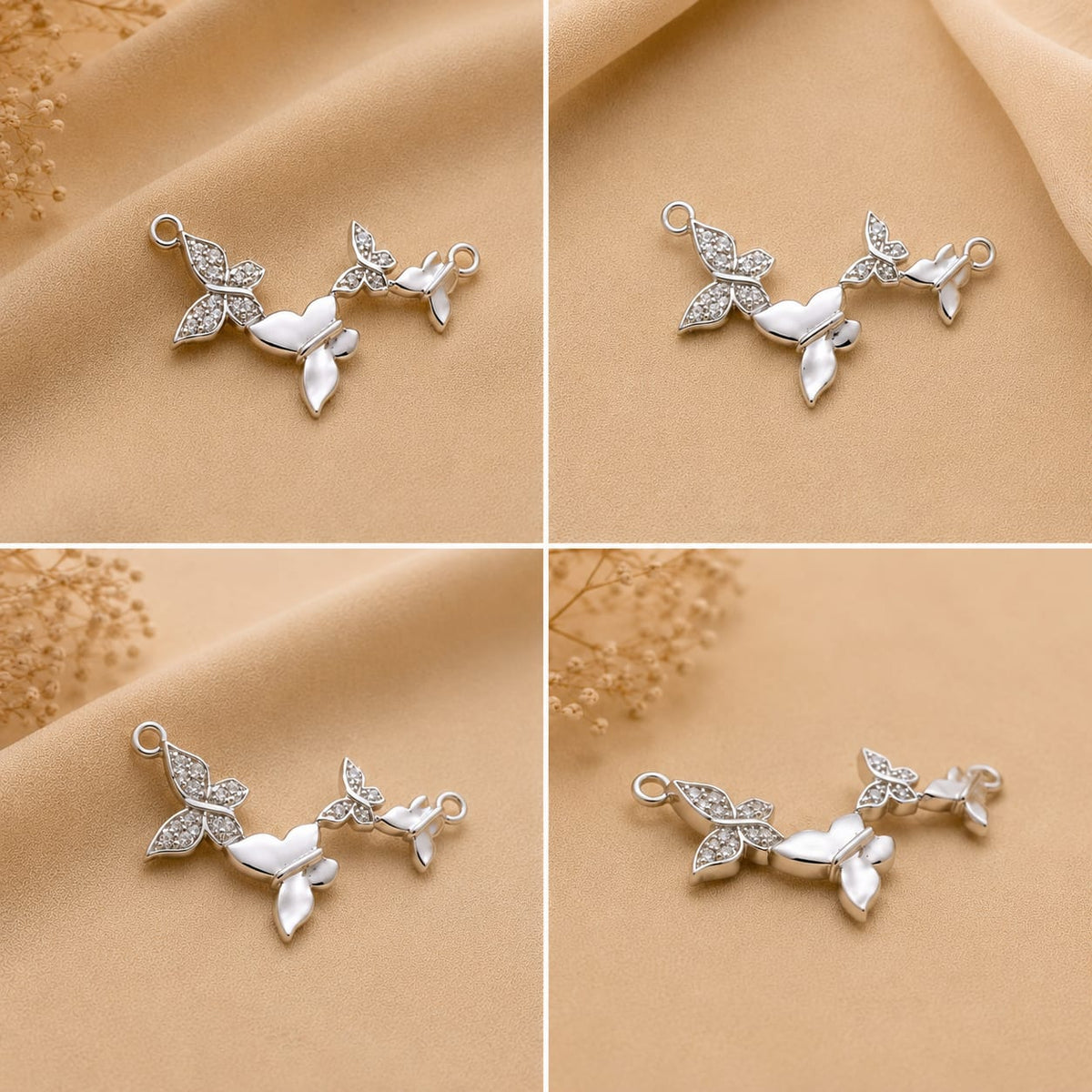 BUTTERFLY DESIGN SILVER 92.5 MANGALSUTRA PENDANT