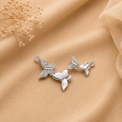 BUTTERFLY DESIGN SILVER 92.5 MANGALSUTRA PENDANT
