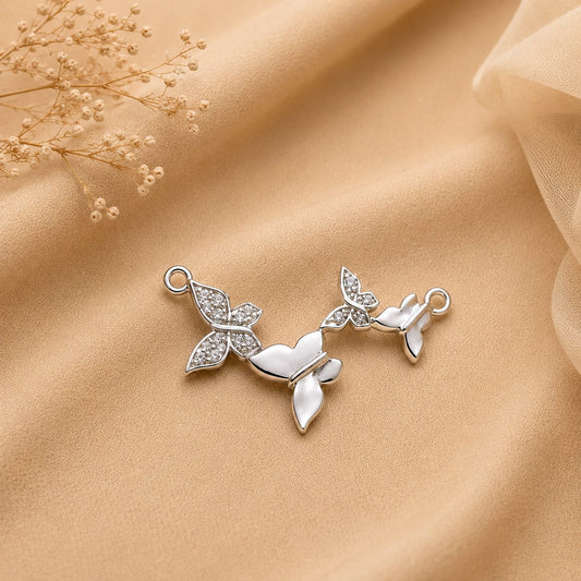 BUTTERFLY DESIGN SILVER 92.5 MANGALSUTRA PENDANT