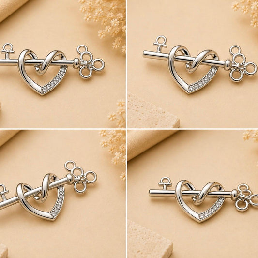 HEART SHAPE SILVER 92.5 MANGALSUTRA PENDANT