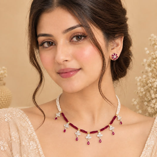 SILVER NECKLACE SET