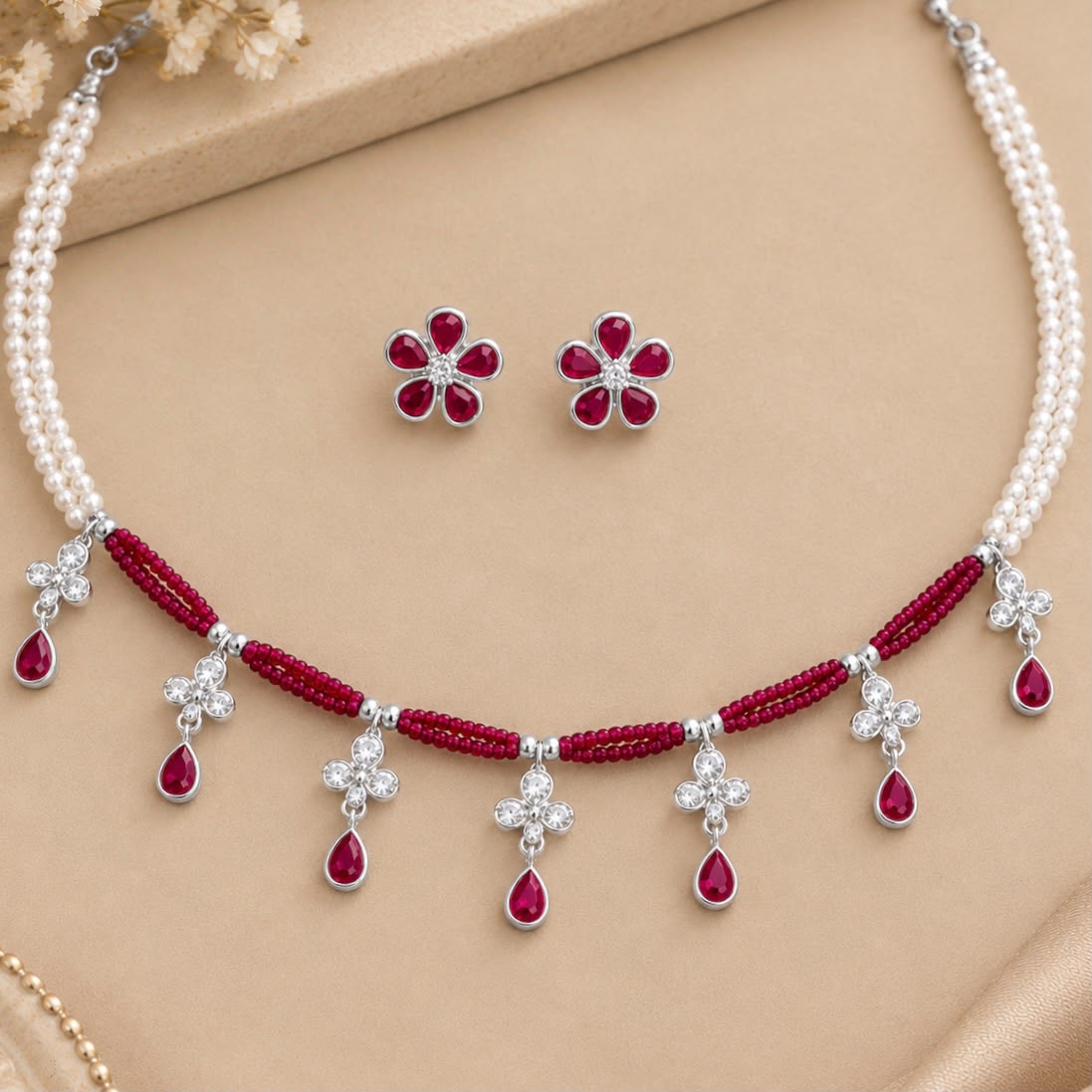 SILVER NECKLACE SET