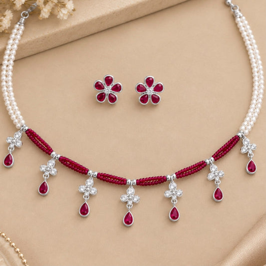 SILVER NECKLACE SET