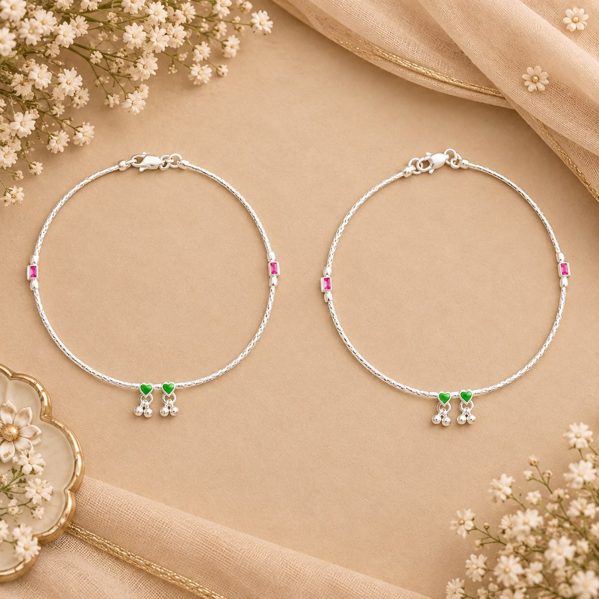 LIGHTWEIGHT SILVER PAYAL