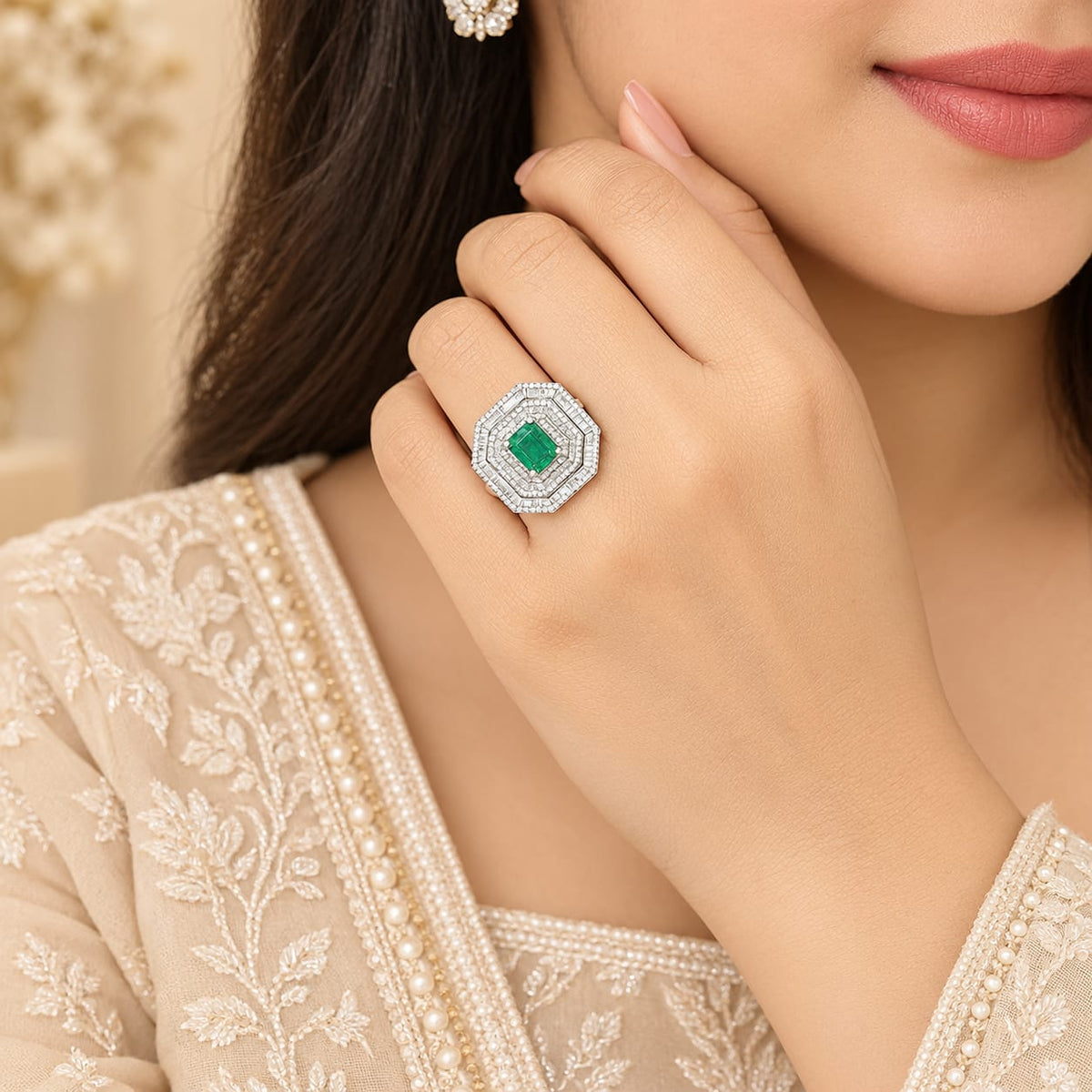 SILVER COCKTAIL RING