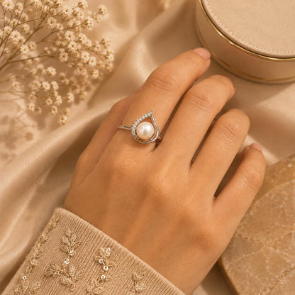 DROP DESIGN SILVER 92.5 RING