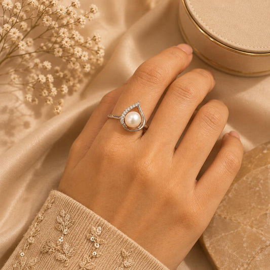 DROP DESIGN SILVER 92.5 RING