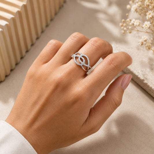SHINING STONE SILVER 92.5 RING
