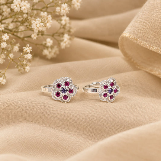 FLOWER DESIGN SILVER BICHIYA