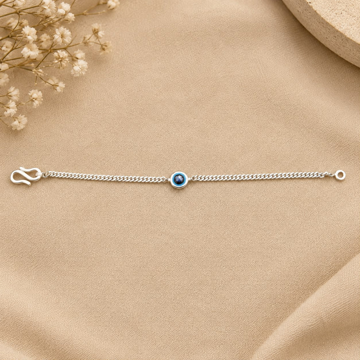SILVER EVIL EYE BRACELET