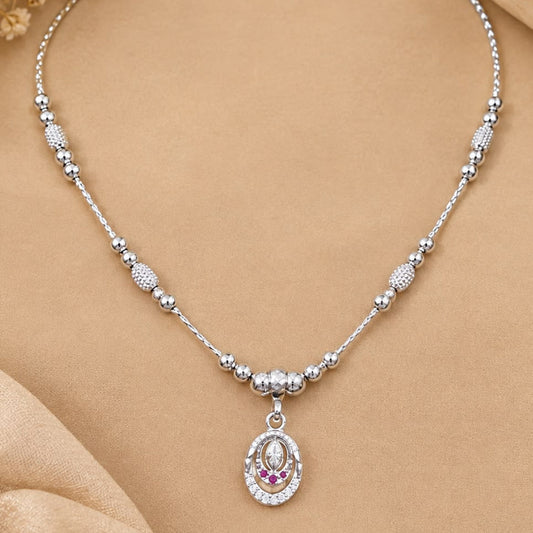SILVER CHAIN PENDANT FOR GIRLS