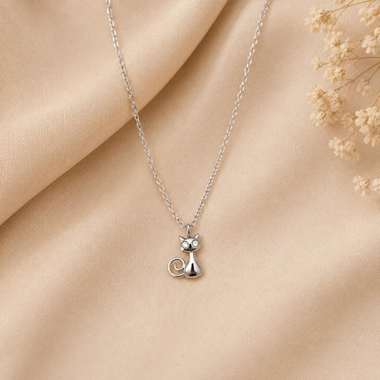 CAT DESIGN SILVER 92.5 CHAIN PENDANT