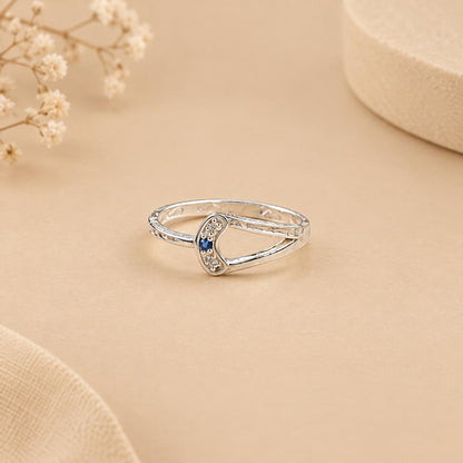LIGHTWEIGHT SILVER RING FOR GIRLS