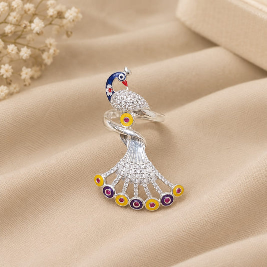 PEACOCK DESIGN RING FOR GIRLS