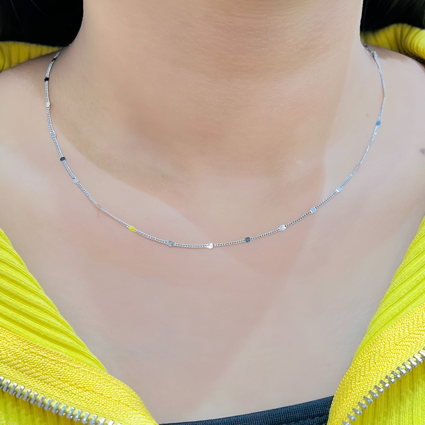 Minimal Silver Beaded Chain for Women – Classic Lightweight Daily Wear