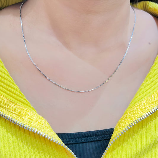 Elegant Silver Flat Chain for Women – Minimalist Daily Wear Chain