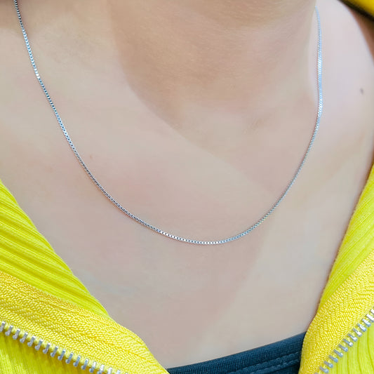 Elegant Silver Flat Chain for Women – Minimalist Daily Wear Chain