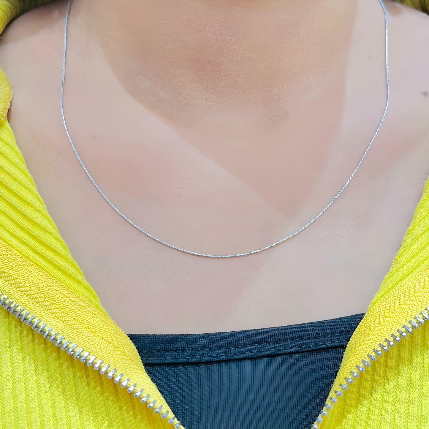 Elegant Silver Snake Chain for Women – Smooth Lightweight Chain