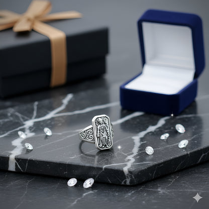 Religious God Idol Silver Ring for Men | Stylish Shree Ram Ring