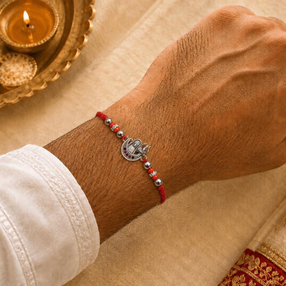 MAHADEV OXIDISED SILVER RAKHI