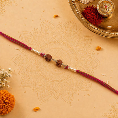 SILVER RUDRAKSHA RAKHI