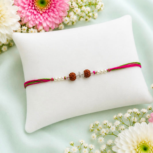 SILVER RUDRAKSHA RAKHI