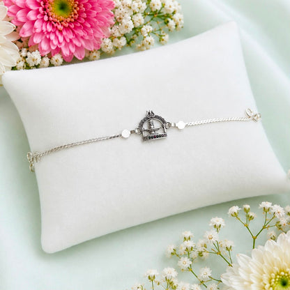 MAHADEV SHIVLING SILVER CHAIN RAKHI