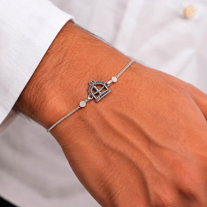 MAHADEV SHIVLING SILVER CHAIN RAKHI