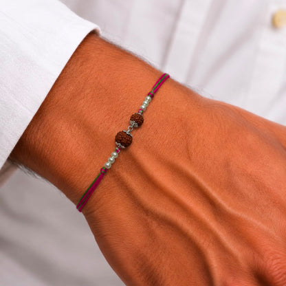 SILVER RUDRAKSHA RAKHI
