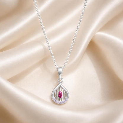 DROP STYLE SILVER CHAIN PENDANT