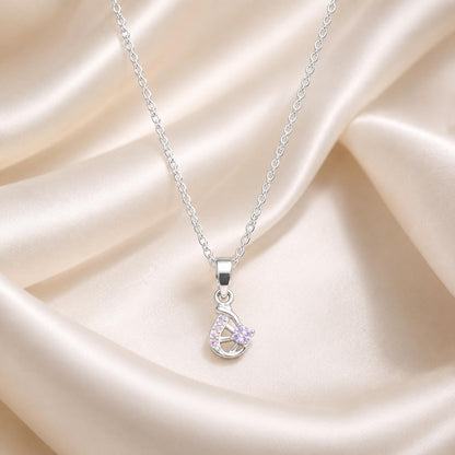 SHINING STONE SILVER CHAIN PENDANT