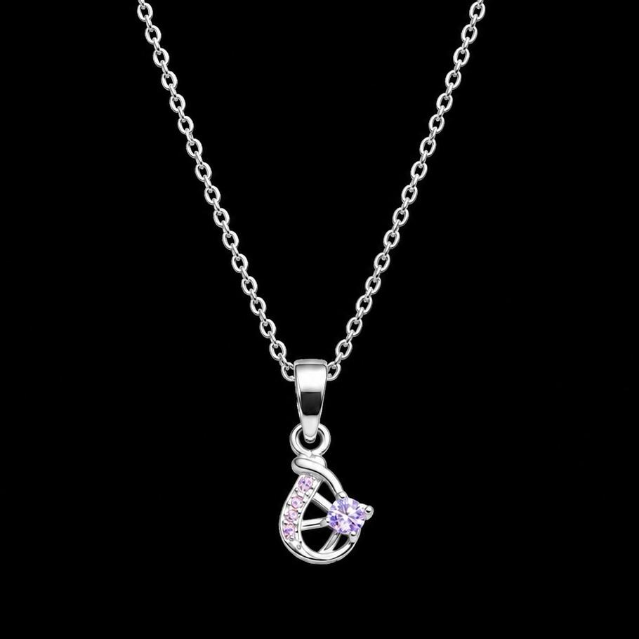 SHINING STONE SILVER CHAIN PENDANT