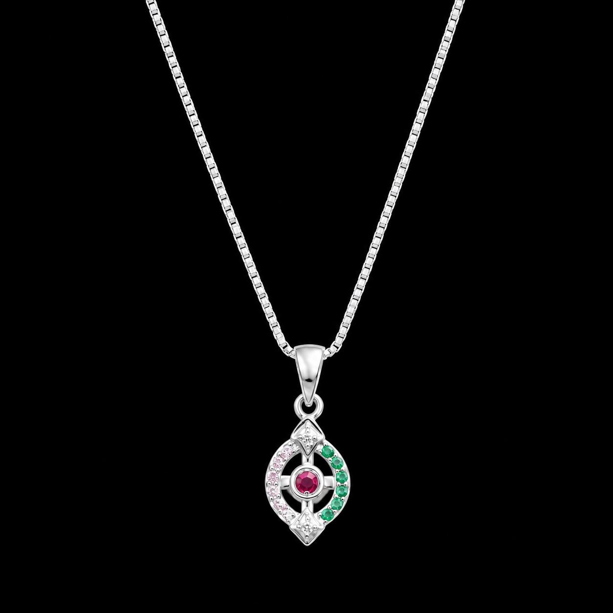 LEAF SHAPE SILVER CHAIN PENDANT