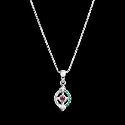 LEAF SHAPE SILVER CHAIN PENDANT