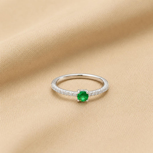 SINGLE STONE SILVER 92.5 GIRLS RING