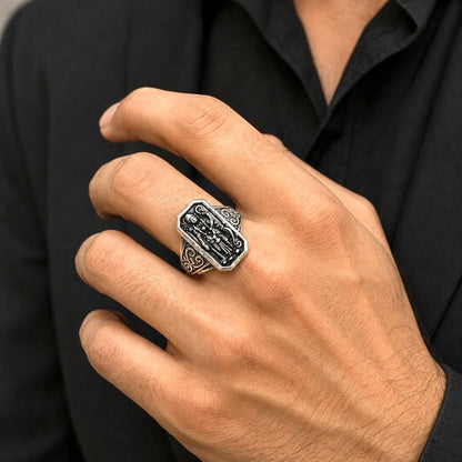 SHRI RAM SILVER RING FOR MENS