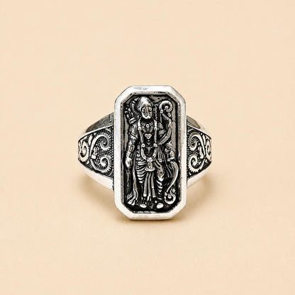 SHRI RAM SILVER RING FOR MENS