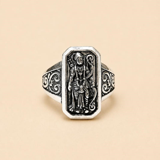 SHRI RAM SILVER RING FOR MENS