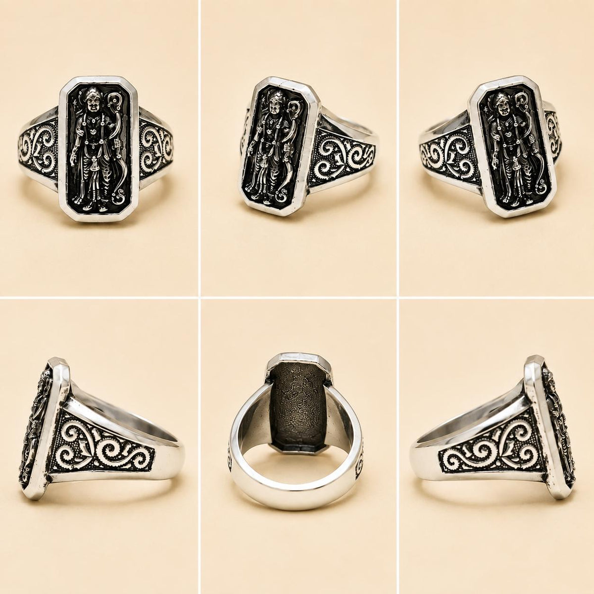 SHRI RAM SILVER RING FOR MENS