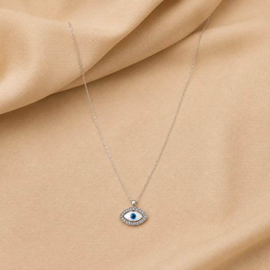 EVIL EYE SILVER 92.5 CHAIN PENDANT
